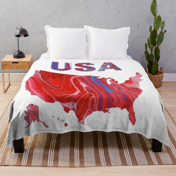 Item preview, USA Map - Patriotic - Flow Art / Pour Painting - jdp-04-0019 designed and sold by ANomadDesigns.