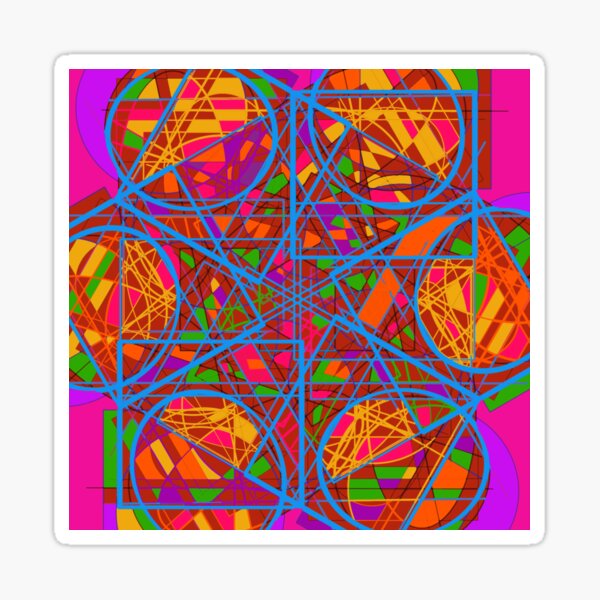 Fuchsia Angles Sticker