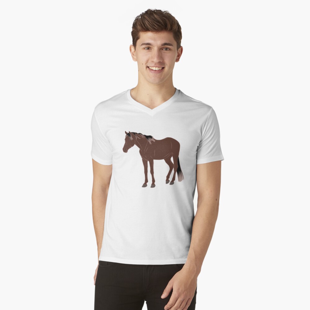 Aperçu de l'œuvre T-shirt col V créée et vendue par WebEquitation.