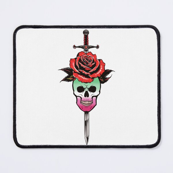 Item preview, Gothic Abrosexual Skull & Rose Dagger – Abrosexual Pride Flag Design designed and sold by Travelslightly.