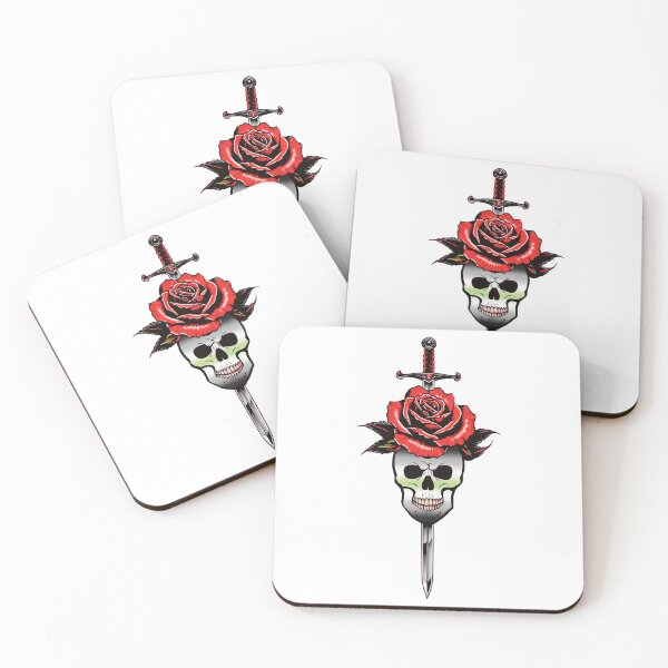 Item preview, Gothic Agender Skull & Rose Dagger – Agender Pride Flag Design designed and sold by Travelslightly.