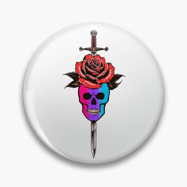 Item preview, Gothic Androgynous Skull & Rose Dagger – Androgynous Pride Flag Design designed and sold by Travelslightly.