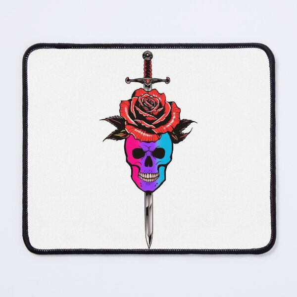 Item preview, Gothic Androgynous Skull & Rose Dagger – Androgynous Pride Flag Design designed and sold by Travelslightly.