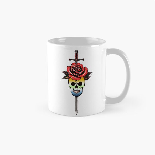 Item preview, Gothic AroAce Agender Skull & Rose Dagger – AroAce Agender Pride Flag Design designed and sold by Travelslightly.