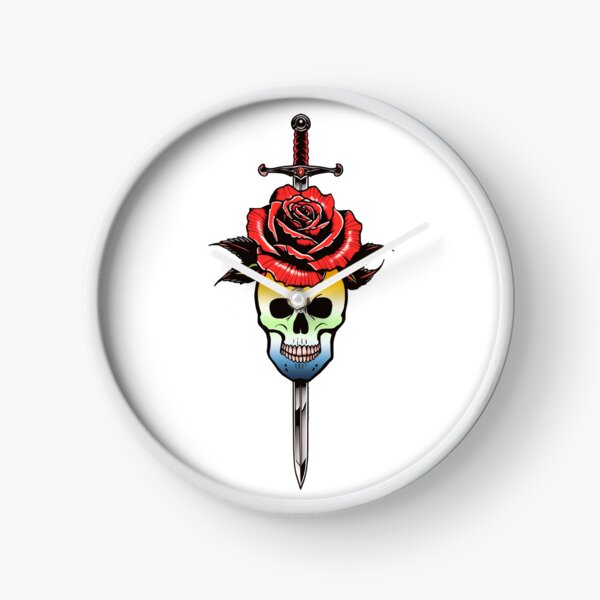 Item preview, Gothic AroAce Agender Skull & Rose Dagger – AroAce Agender Pride Flag Design designed and sold by Travelslightly.