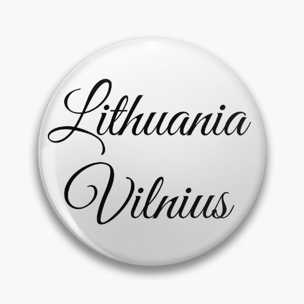Item preview, Lithuania Vilnius simple text designed and sold by Vetagio.