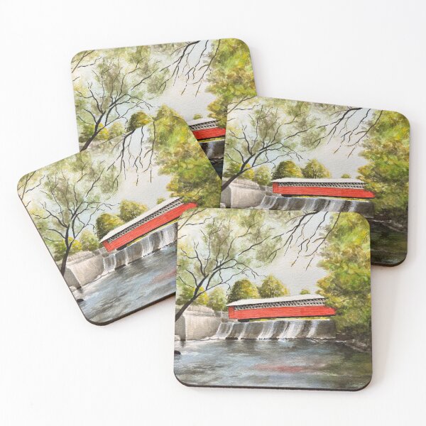 Item preview, Paper Mill Village Covered Bridge designed and sold by JHWatercolors.