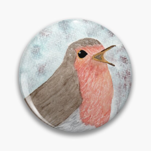 Item preview, Watercolour Robin on a cold day designed and sold by marinettesshop.