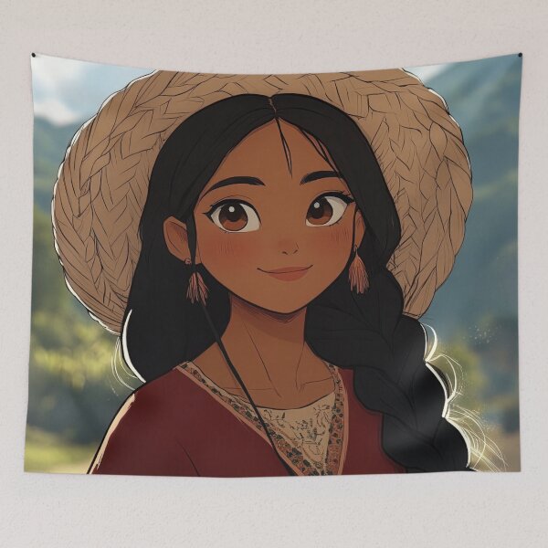Item preview, Nicaraguan woman | Anime style designed and sold by ComicsFactory.