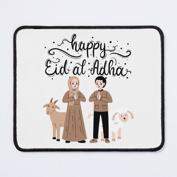 Item preview, Eid al-Adha Unity - Symbolic Goat Art & Arabic Blessings for Home & Apparel designed and sold by Black_Art.