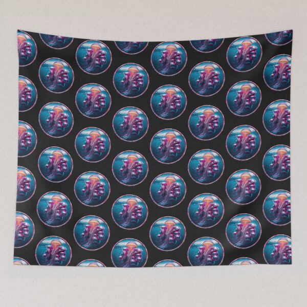 Item preview, Stylish Jellyfish in a Puffer Jacket designed and sold by Golden-flower22.