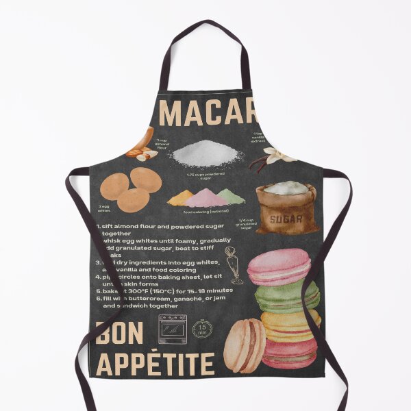 Item preview, Macarons Recipe Guide – Cute & Functional Kitchen Wall Art designed and sold by TuncGK.