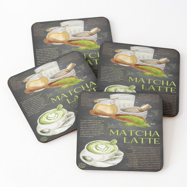 Item preview, Matcha Latte Recipe Print – Zen-Inspired Cafe Wall Art designed and sold by TuncGK.