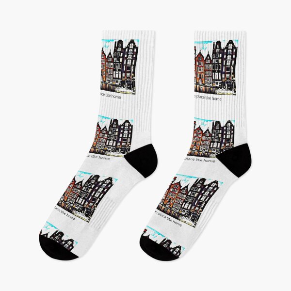 Item preview, Amsterdam canal houses and a tulip designed and sold by wallartofmio.