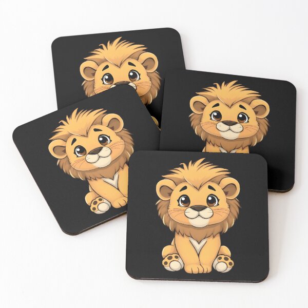 Item preview, Adorable Fluffy Baby Lion Illustration designed and sold by BloomCatB.