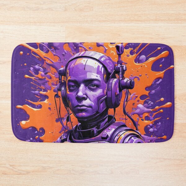 Item preview, Cyberpunk Android with Neon Paint Splash designed and sold by Harmonic_Layers.