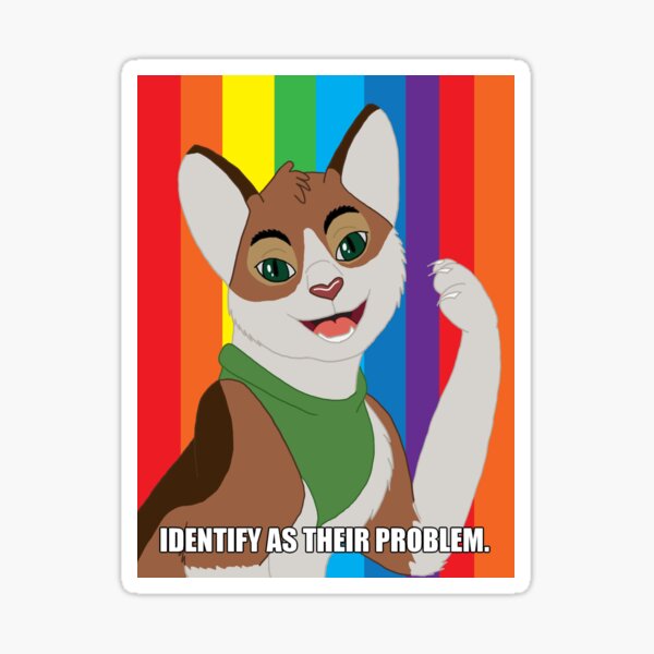 Identify As Their Problem - Rainbow Version Sticker