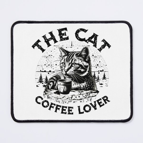 Item preview, The cat coffee lover (Black) designed and sold by Tees16.