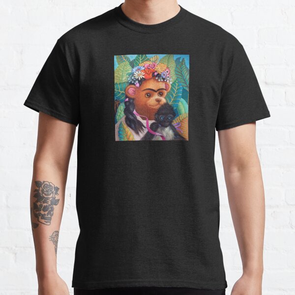 Aperçu de l'œuvre Portrait de Frida avec un singe créée et vendue par Foxloxart.