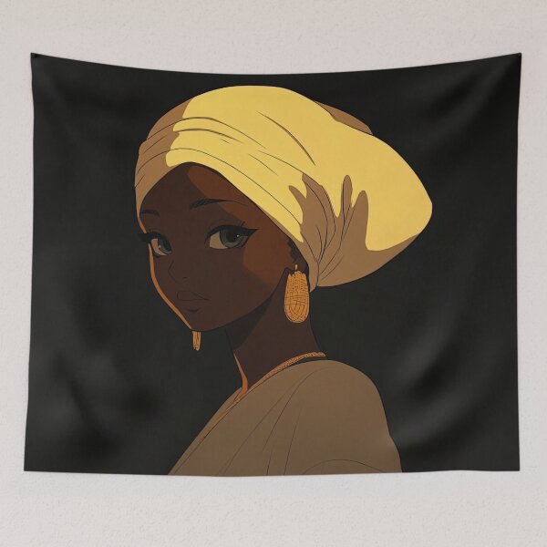 Item preview, Nigerian woman | Anime style designed and sold by ComicsFactory.