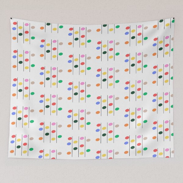 Item preview, Colorful abstract design of lines and shapes designed and sold by Alelmisira.