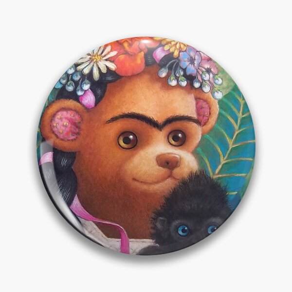 Item preview, Portrait of Frida with Monkey designed and sold by Foxloxart.