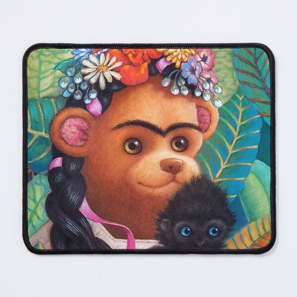 Item preview, Portrait of Frida with Monkey designed and sold by Foxloxart.