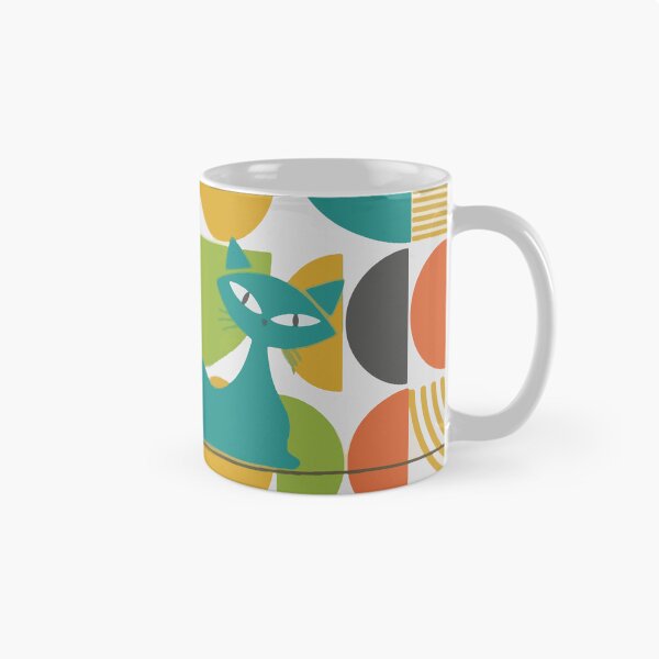 Item preview, Retro geometric cat pattern designed and sold by Silvered-Wings.