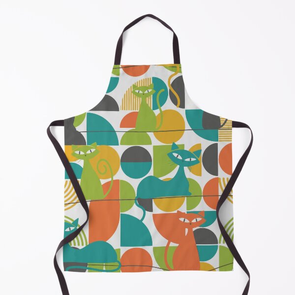 Item preview, Retro geometric cat pattern designed and sold by Silvered-Wings.