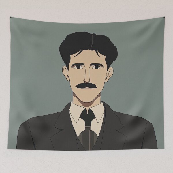 Item preview, Nikola Tesla | Anime style designed and sold by ComicsFactory.