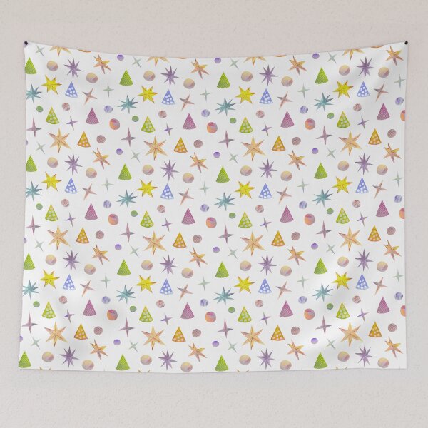 Item preview, Watercolor Party Elements Seamless Pattern designed and sold by SvitlanaSolo.