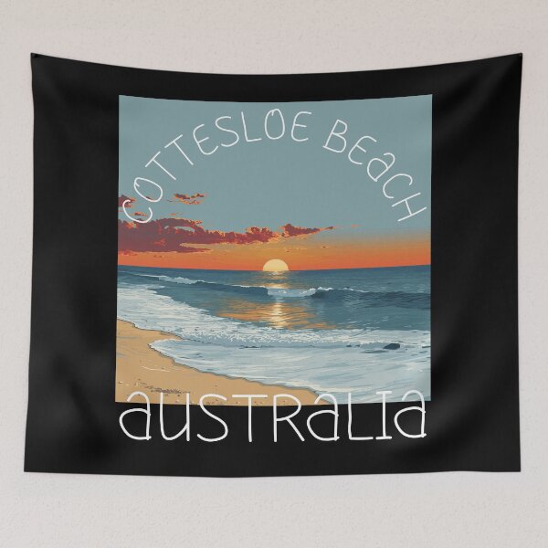 Item preview, Cottesloe Beach - Australia (with White Lettering) designed and sold by VelvetRoom.