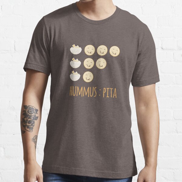 Hummus And Pita - Funny Vegan Foodie" T-shirt Sale by RaveRebel | Redbubble | funny hummus t-shirts - cute pita pita t-shirts