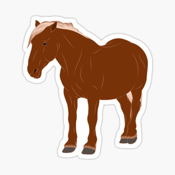 Aperçu de l'œuvre Cheval Abtenauer, cheval alezan aux crins lavés, cheval de trait léger, races de chevaux de l'Autriche créée et vendue par WebEquitation®.