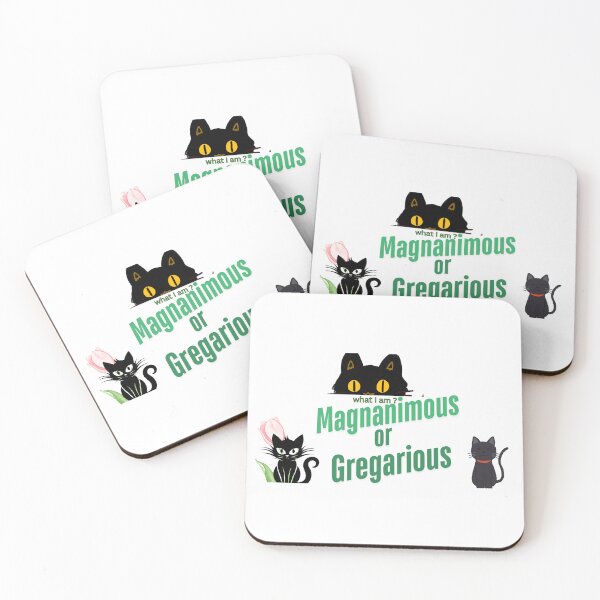 Item preview, 3 black cats ,pink tulip and words in green  designed and sold by wallartofmio.