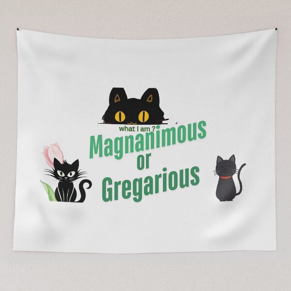 Item preview, 3 black cats ,pink tulip and words in green  designed and sold by wallartofmio.