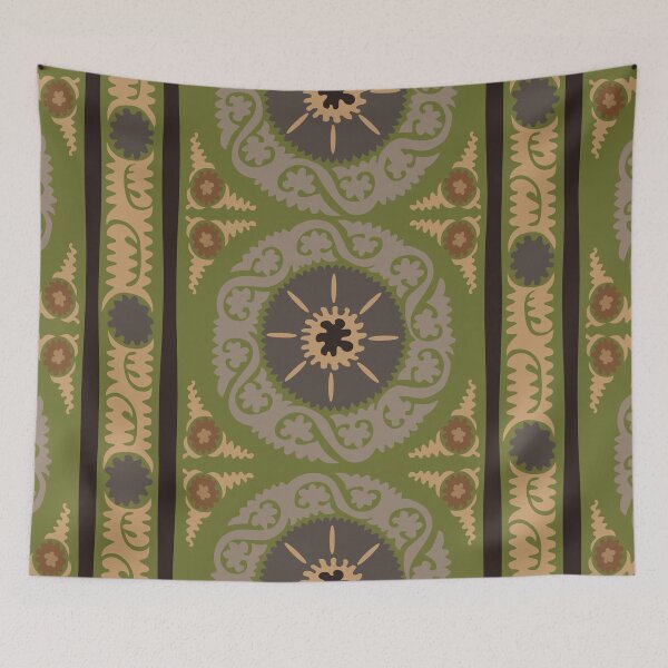 Item preview, Suzani Stripe-Grasslands designed and sold by Pamelandia.