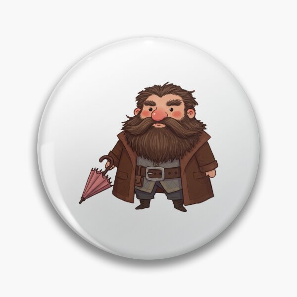 Item preview, Whimsical Bearded Character with Umbrella - Fantasy Art designed and sold by Greemo03.