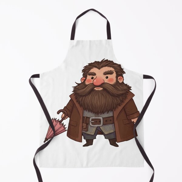 Item preview, Whimsical Bearded Character with Umbrella - Fantasy Art designed and sold by Greemo03.