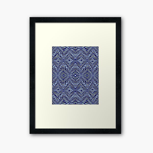Aperçu de l'œuvre Motifs Op Art bleus créée et vendue par TelpherWerks.