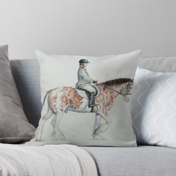 Item preview, Coloured pencil drawing of Clydesdale  heavy horse and rider. designed and sold by Umdash919.