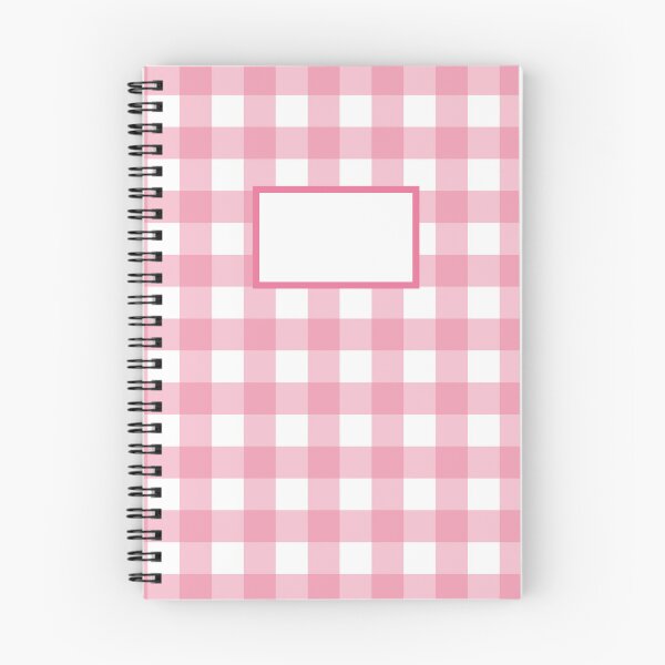 Item preview, Pink Gingham Notebook designed and sold by poppypaperworks.