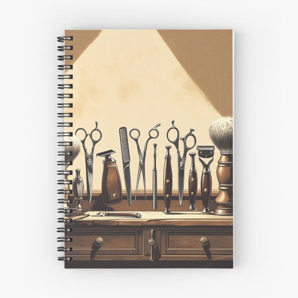 Item preview, A vintage-inspired illustration of a meticulously organized barber shop, designed and sold by Millzsplace.