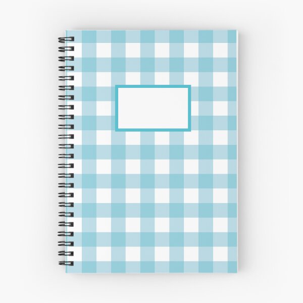 Artikelvorschau, Blaues Gingham-Notizbuch entworfen und verkauft von poppypaperworks.