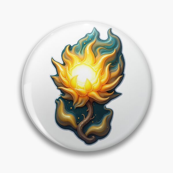Item preview, Glowing Golden Lotus Flower stickers - Spiritual Fire Print designed and sold by Thread-Verse.