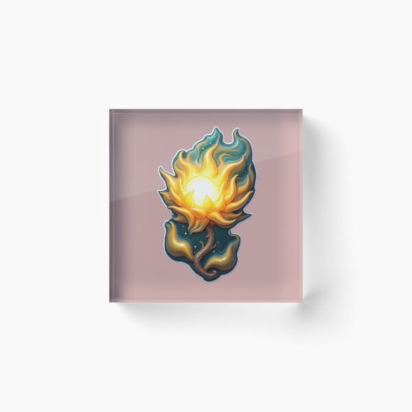 Item preview, Glowing Golden Lotus Flower stickers - Spiritual Fire Print designed and sold by Thread-Verse.