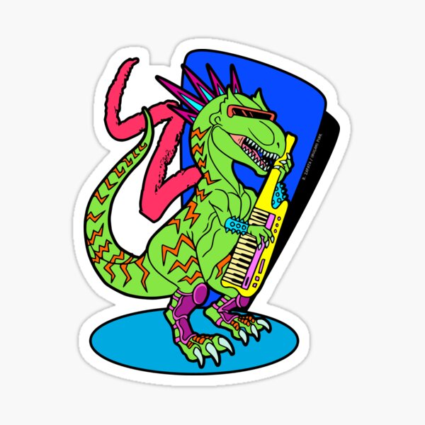 Item preview, Party Hard Dinosaur Keytar designed and sold by Inugami Pink.