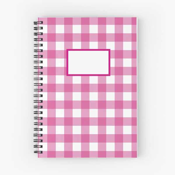 Item preview, Magenta Gingham Notebook  designed and sold by poppypaperworks.