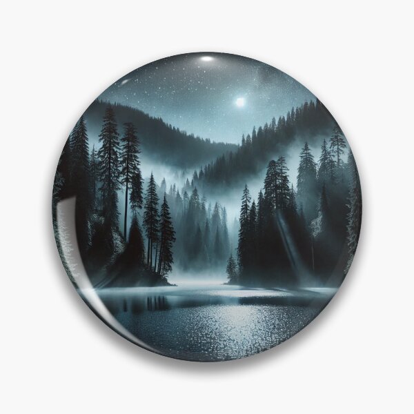Item preview, Moonlit Enchantment: Mystical Forest Lake designed and sold by Meta2Physical.