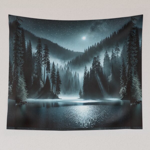 Item preview, Moonlit Enchantment: Mystical Forest Lake designed and sold by Meta2Physical.